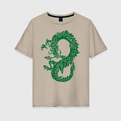 Женская футболка оверсайз Древний китайский дракон