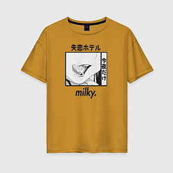Женская футболка оверсайз Milky