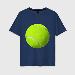 Футболка оверсайз женская Теннис, цвет: тёмно-синий