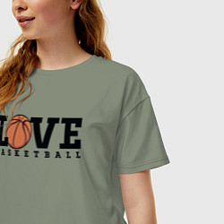 Футболка оверсайз женская Love Basketball, цвет: авокадо — фото 2