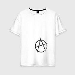 Женская футболка оверсайз Я анархист