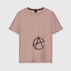 Женская футболка оверсайз Я анархист