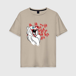 Женская футболка оверсайз Безумный медведь