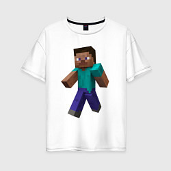 Женская футболка оверсайз Minecraft персонаж