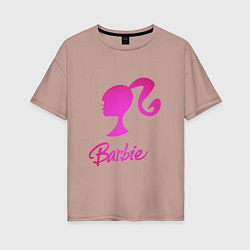 Футболка оверсайз женская Барби, цвет: пыльно-розовый