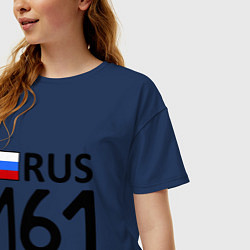 Футболка оверсайз женская RUS 161, цвет: тёмно-синий — фото 2