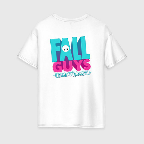 Женская футболка оверсайз FALL GUYS 2 СТОРОНЫ / Белый – фото 2