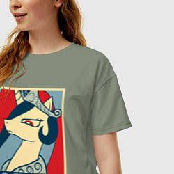 Футболка оверсайз женская Trixie OBEY, цвет: авокадо — фото 2