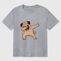 Женская футболка оверсайз Мопс ДАБ