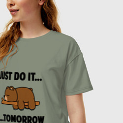 Футболка оверсайз женская Мишка, цвет: авокадо — фото 2