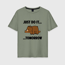 Женская футболка оверсайз Мишка