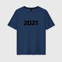 Женская футболка оверсайз 2021 - новый год