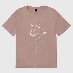 Женская футболка оверсайз Пантера