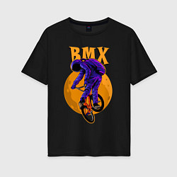 Женская футболка оверсайз BMX - moon - space
