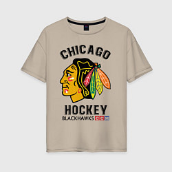 Женская футболка оверсайз CHICAGO BLACKHAWKS NHL
