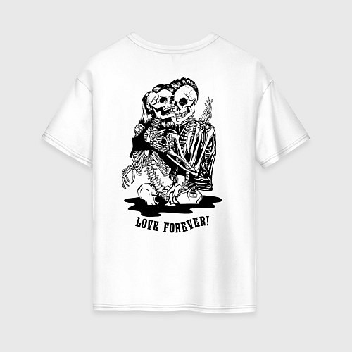 Женская футболка оверсайз Love forever! / Белый – фото 2