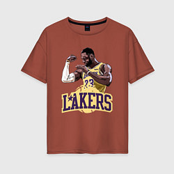 Женская футболка оверсайз LeBron - Lakers