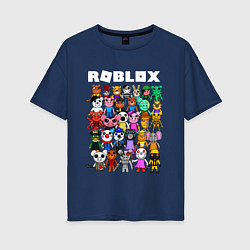 Футболка оверсайз женская ROBLOX PIGGY, цвет: тёмно-синий