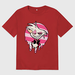 Футболка оверсайз женская ОТЕЛЬ ХАЗБИН, цвет: красный