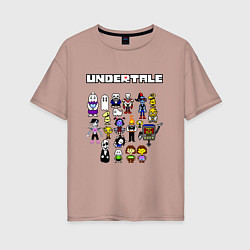 Женская футболка оверсайз UNDERTALE