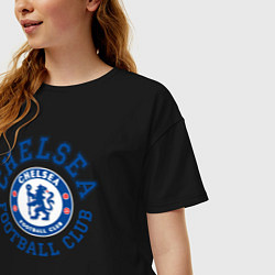 Футболка оверсайз женская Chelsea FC, цвет: черный — фото 2