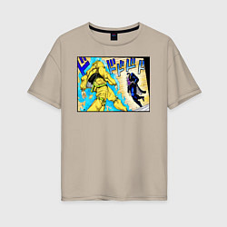 Женская футболка оверсайз Дио идет на забив