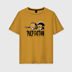 Женская футболка оверсайз Pulp fiction