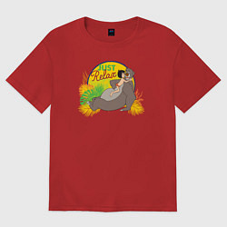 Футболка оверсайз женская Just Relax, цвет: красный