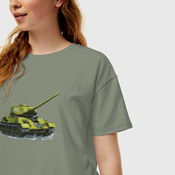 Футболка оверсайз женская Т-34, цвет: авокадо — фото 2