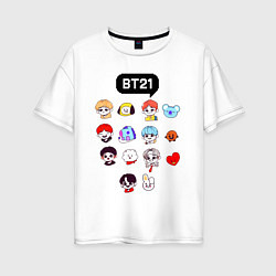 Женская футболка оверсайз BTS BT21