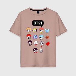 Женская футболка оверсайз BTS BT21