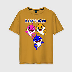 Женская футболка оверсайз Baby Shark