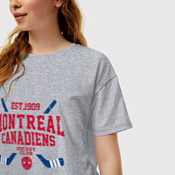 Футболка оверсайз женская Монреаль Канадиенс, цвет: меланж — фото 2