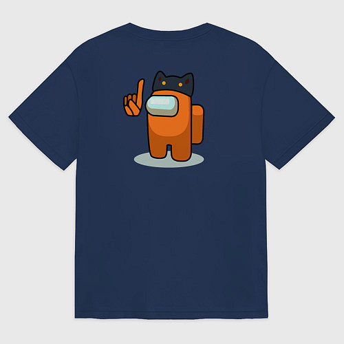 Женская футболка оверсайз Разыскивается Самозванец! / Тёмно-синий – фото 2