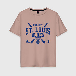 Женская футболка оверсайз Сент-Луис Блюз