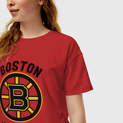 Футболка оверсайз женская BOSTON BRUINS NHL, цвет: красный — фото 2