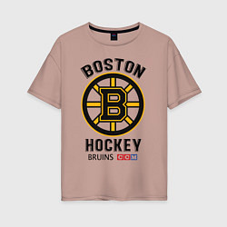 Футболка оверсайз женская BOSTON BRUINS NHL, цвет: пыльно-розовый