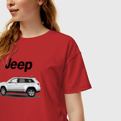 Футболка оверсайз женская Jeep, цвет: красный — фото 2