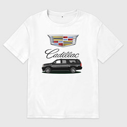 Женская футболка оверсайз Cadillac