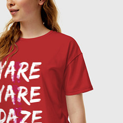 Футболка оверсайз женская YARE YARE DAZE, цвет: красный — фото 2