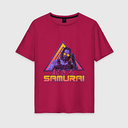 Женская футболка оверсайз Cyberpunk 2077 SAMURAI