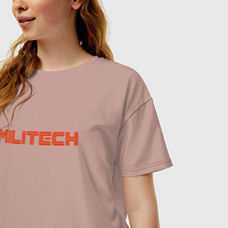 Футболка оверсайз женская Militech, цвет: пыльно-розовый — фото 2