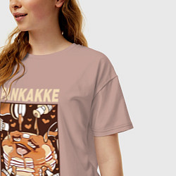 Футболка оверсайз женская Pankakke, цвет: пыльно-розовый — фото 2