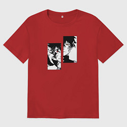 Женская футболка оверсайз Черный клевер