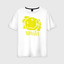 Женская футболка оверсайз Nirvana Smile