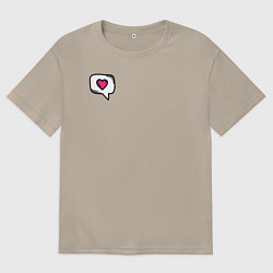 Женская футболка оверсайз Сердце