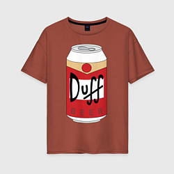 Женская футболка оверсайз Duff Beer