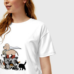 Футболка оверсайз женская One Punch Man, цвет: белый — фото 2