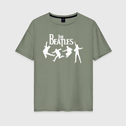 Футболка оверсайз женская The Beatles, цвет: авокадо