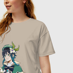 Футболка оверсайз женская Милый Венти, цвет: миндальный — фото 2